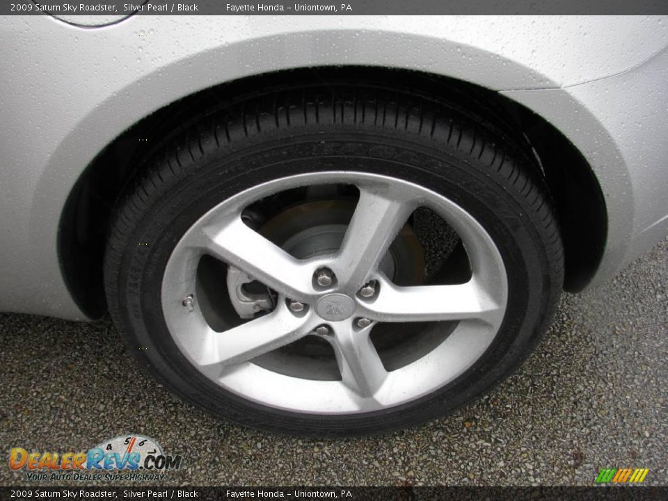 2009 Saturn Sky Roadster Silver Pearl / Black Photo #9