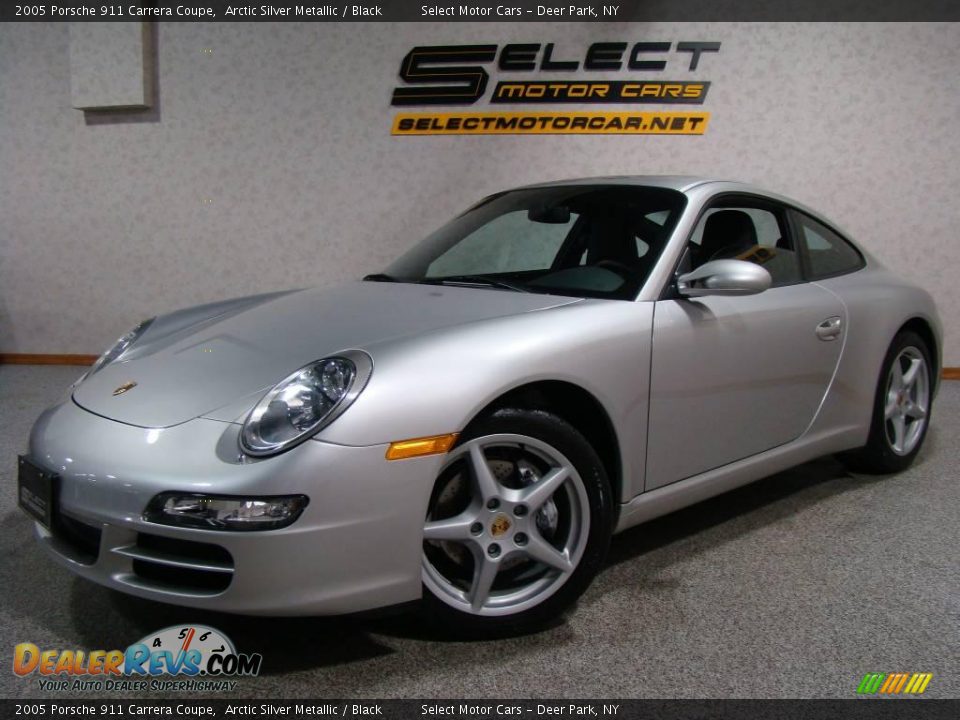 2005 Porsche 911 Carrera Coupe Arctic Silver Metallic / Black Photo #1