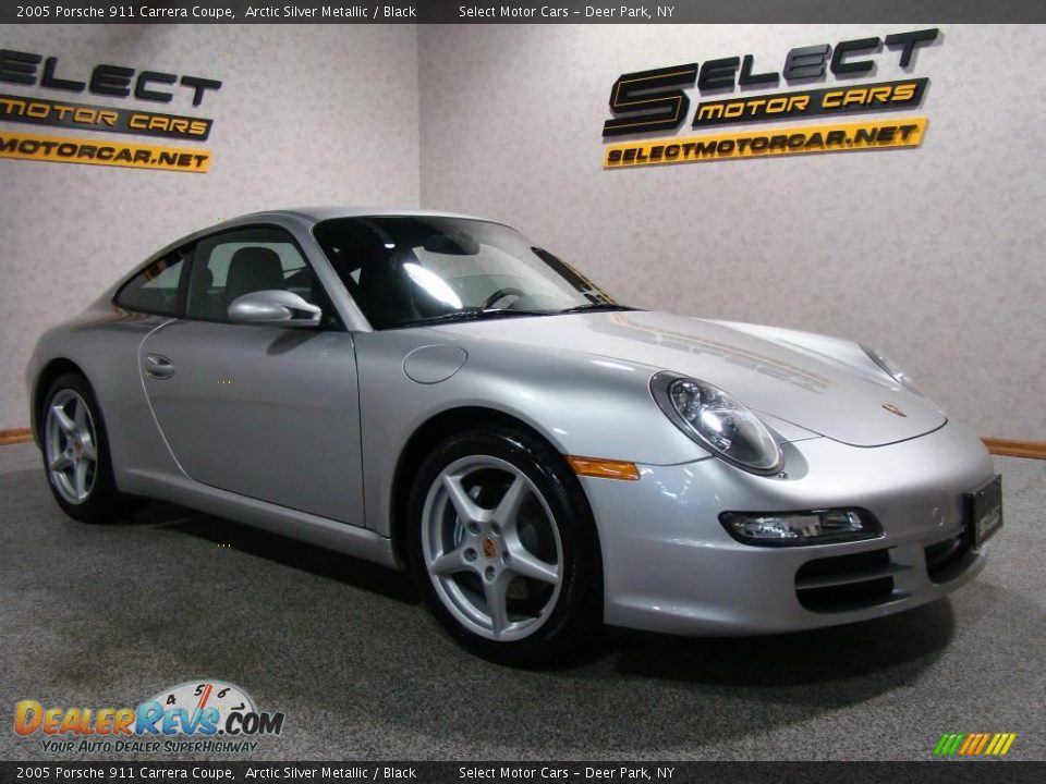 2005 Porsche 911 Carrera Coupe Arctic Silver Metallic / Black Photo #3