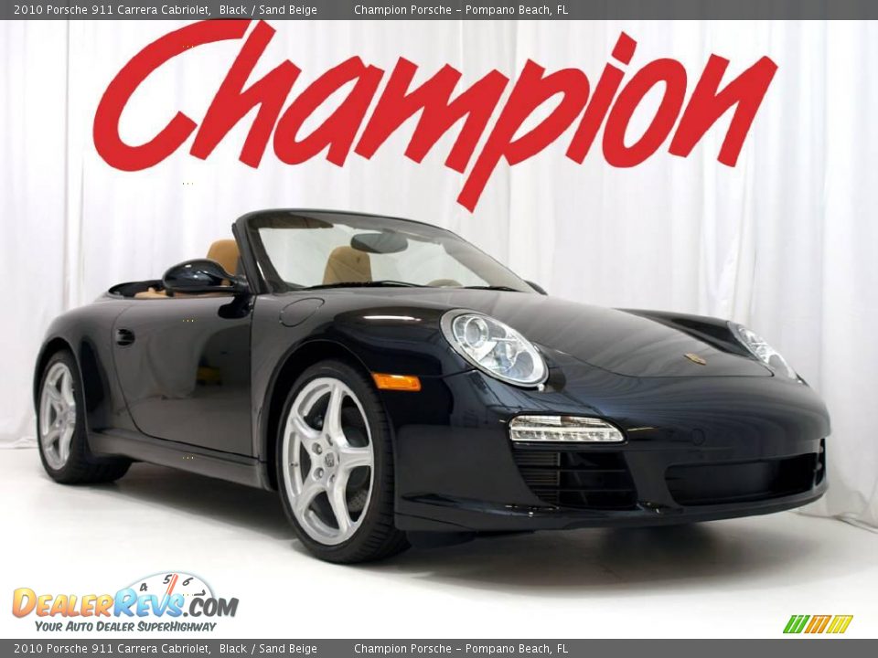 2010 Porsche 911 Carrera Cabriolet Black / Sand Beige Photo #1