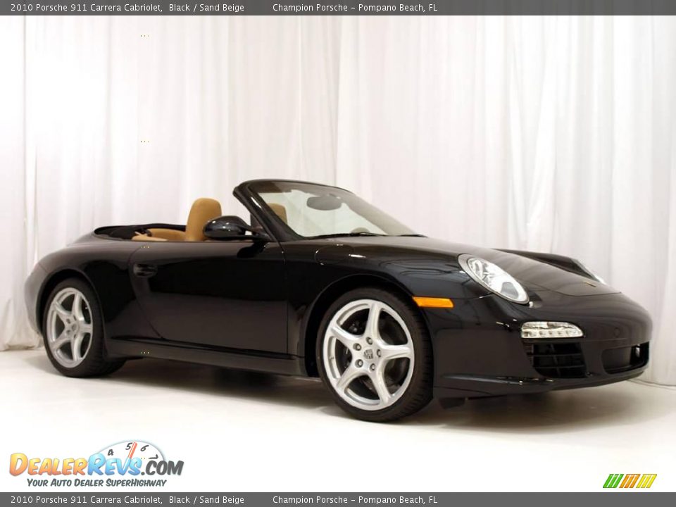 2010 Porsche 911 Carrera Cabriolet Black / Sand Beige Photo #2