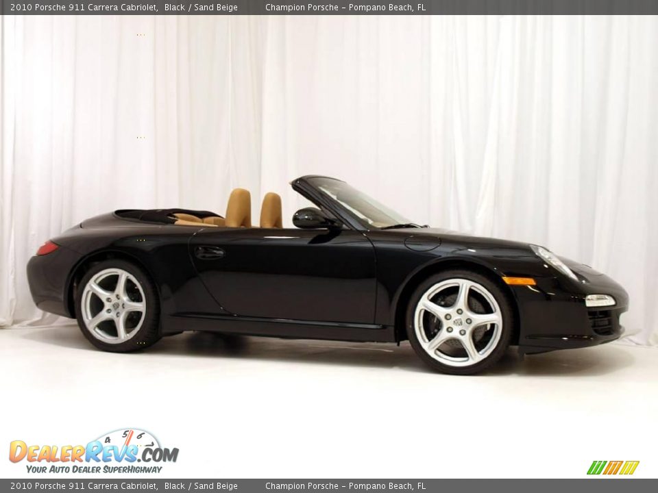 2010 Porsche 911 Carrera Cabriolet Black / Sand Beige Photo #3