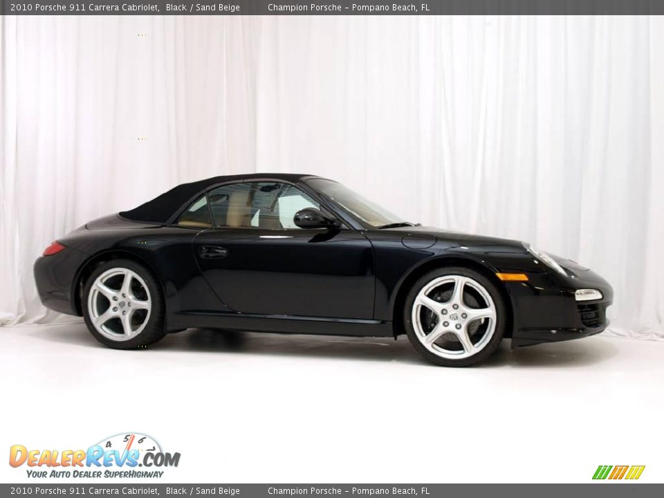 2010 Porsche 911 Carrera Cabriolet Black / Sand Beige Photo #4