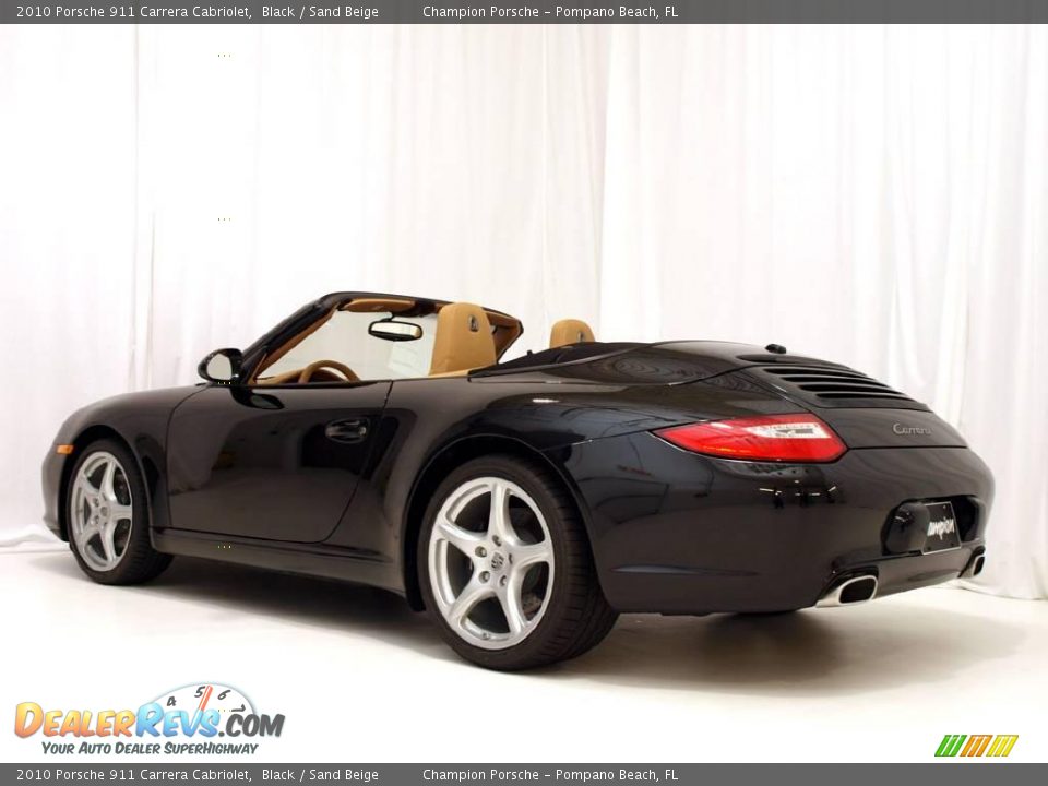 2010 Porsche 911 Carrera Cabriolet Black / Sand Beige Photo #7