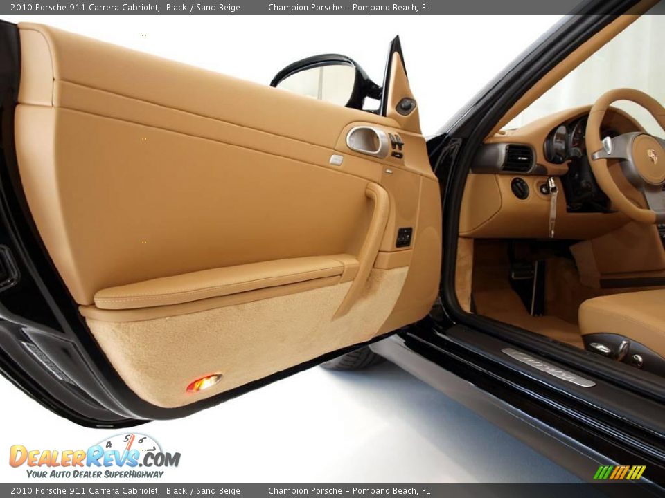 2010 Porsche 911 Carrera Cabriolet Black / Sand Beige Photo #10