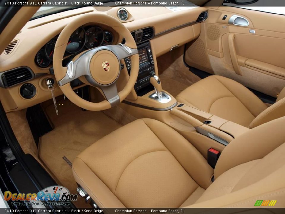 2010 Porsche 911 Carrera Cabriolet Black / Sand Beige Photo #11