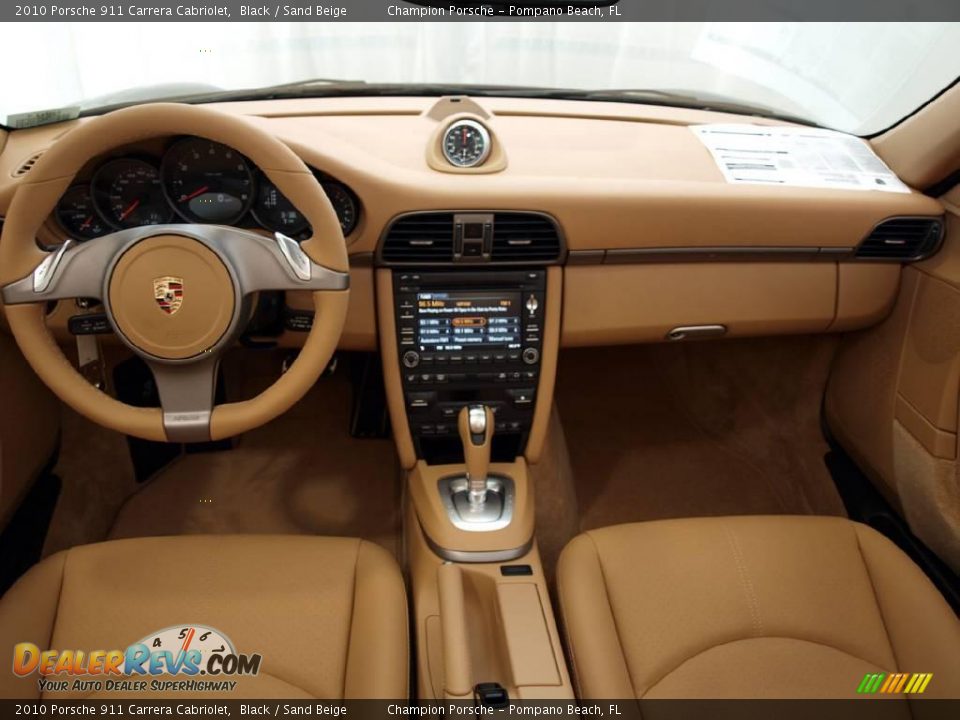 2010 Porsche 911 Carrera Cabriolet Black / Sand Beige Photo #12