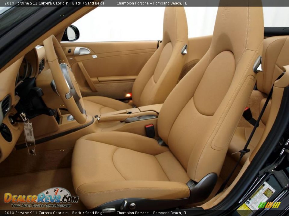 2010 Porsche 911 Carrera Cabriolet Black / Sand Beige Photo #14