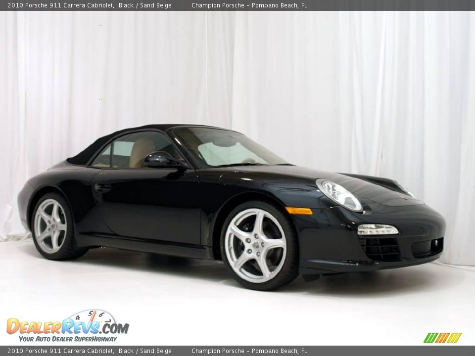 2010 Porsche 911 Carrera Cabriolet Black / Sand Beige Photo #22