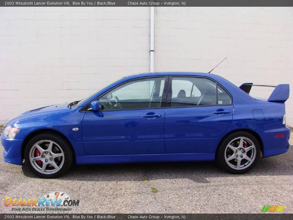2003 Mitsubishi Lancer Evolution VIII Blue By You / Black/Blue Photo #2