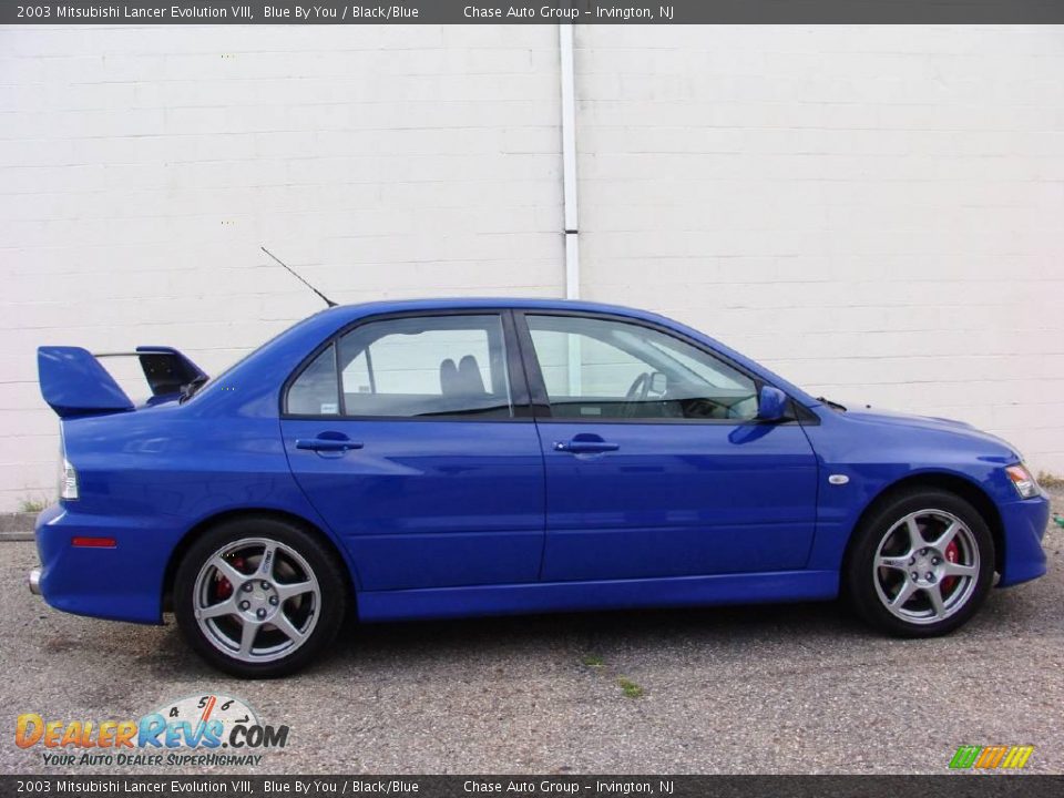 2003 Mitsubishi Lancer Evolution VIII Blue By You / Black/Blue Photo #3