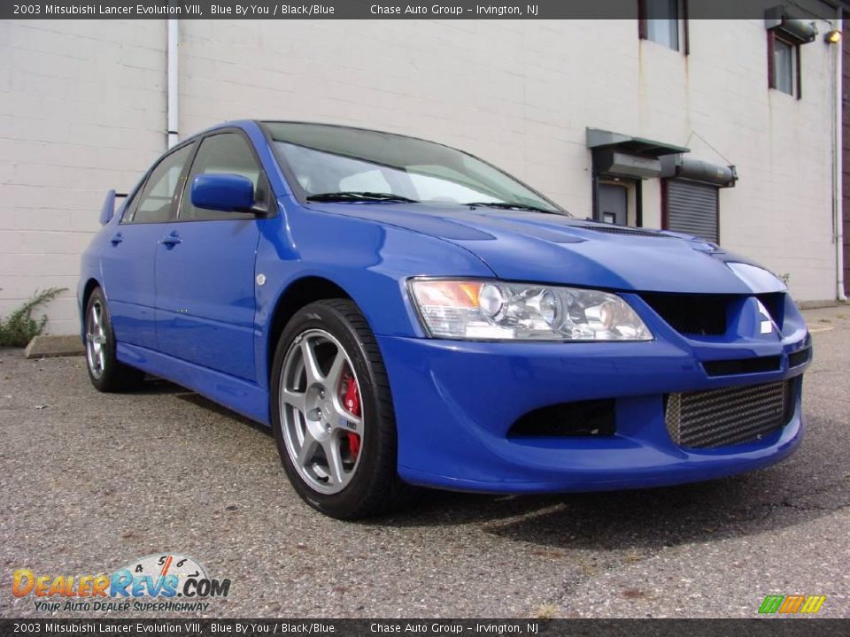 2003 Mitsubishi Lancer Evolution VIII Blue By You / Black/Blue Photo #6