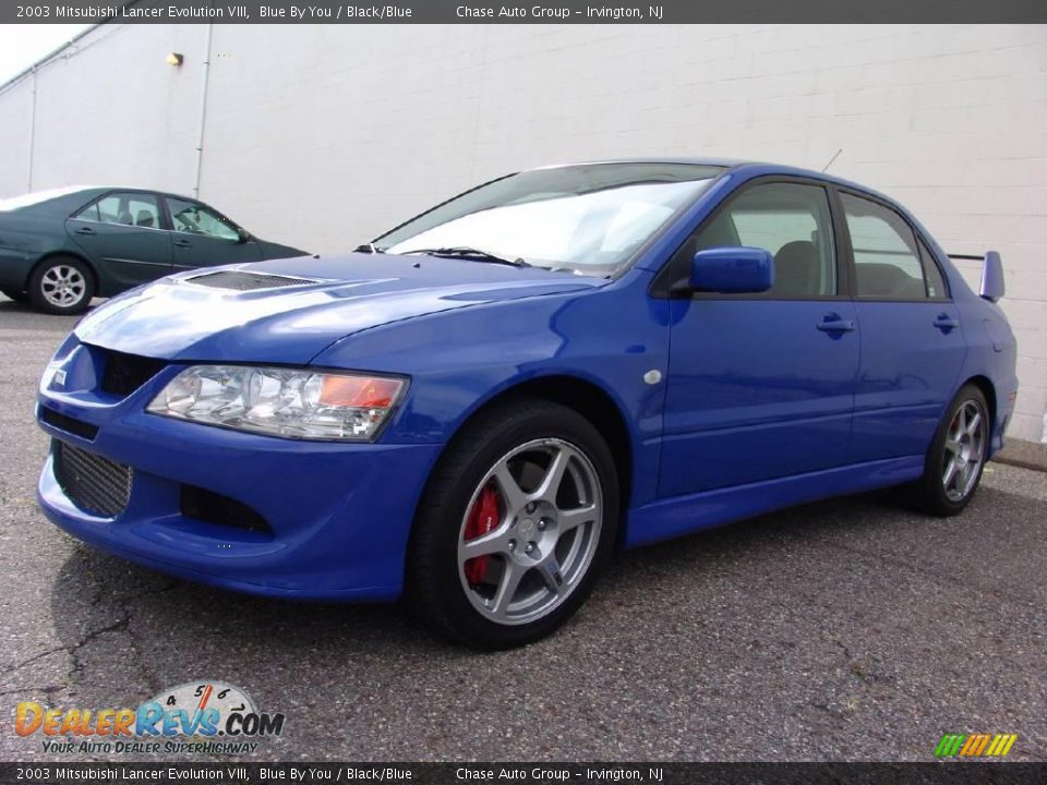2003 Mitsubishi Lancer Evolution VIII Blue By You / Black/Blue Photo #7