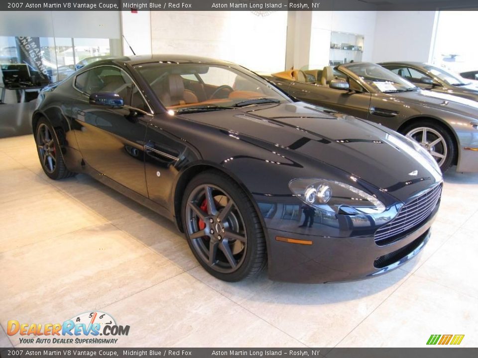 2007 Aston Martin V8 Vantage Coupe Midnight Blue / Red Fox Photo #1