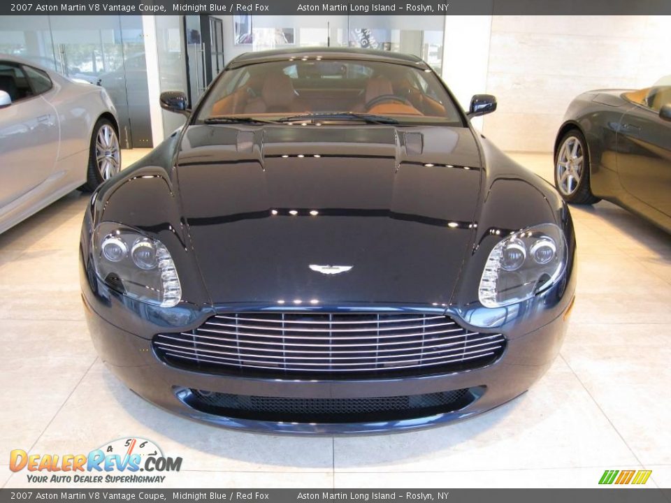 2007 Aston Martin V8 Vantage Coupe Midnight Blue / Red Fox Photo #2