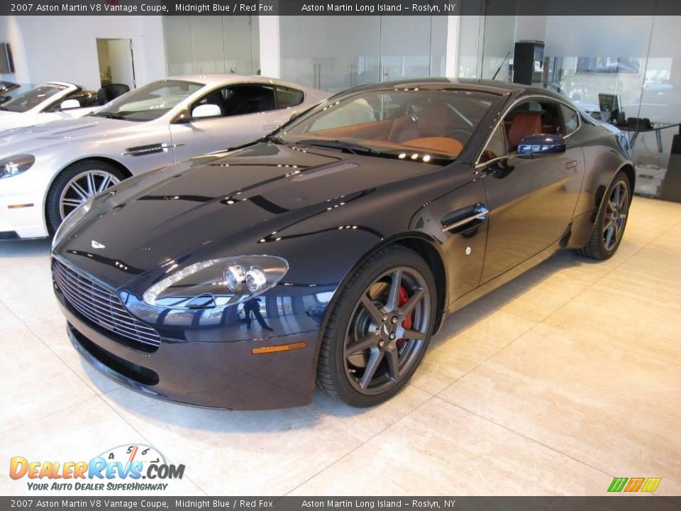 2007 Aston Martin V8 Vantage Coupe Midnight Blue / Red Fox Photo #3