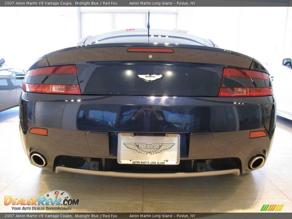 2007 Aston Martin V8 Vantage Coupe Midnight Blue / Red Fox Photo #10