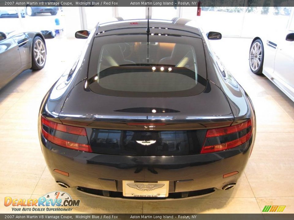 2007 Aston Martin V8 Vantage Coupe Midnight Blue / Red Fox Photo #18