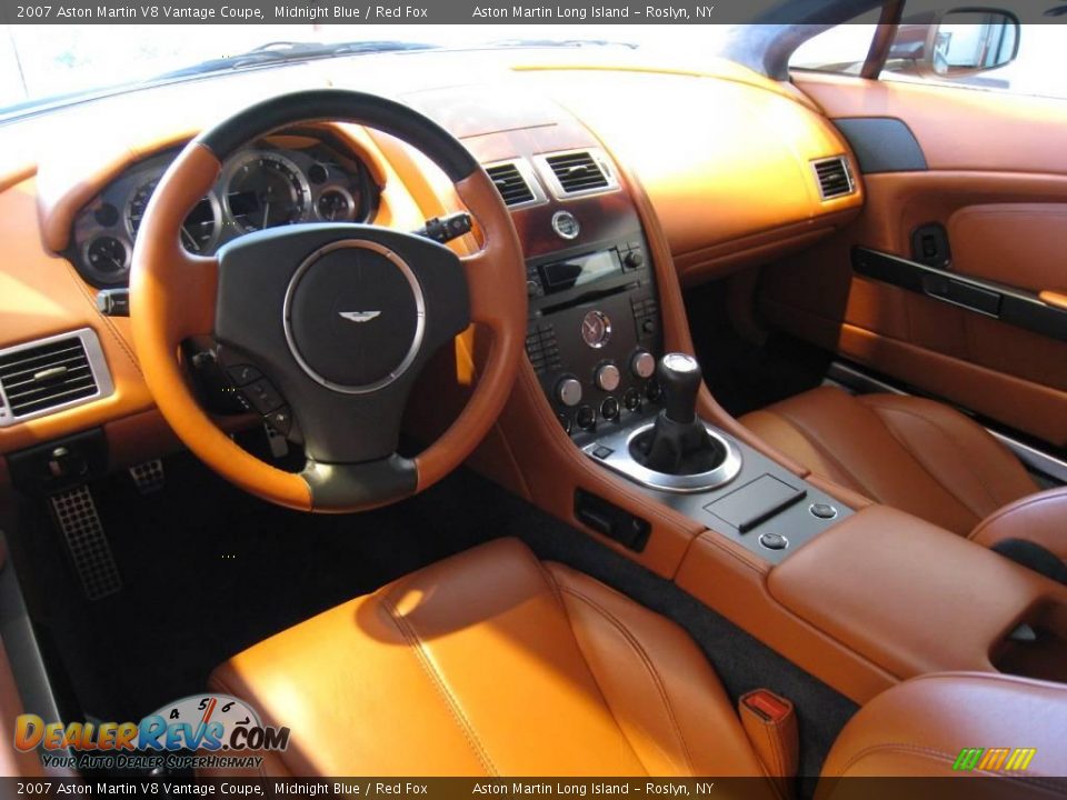 2007 Aston Martin V8 Vantage Coupe Midnight Blue / Red Fox Photo #20