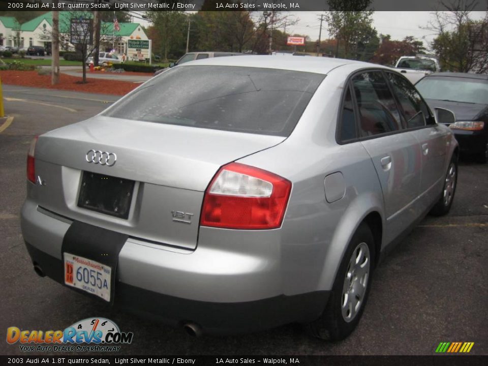 2003 Audi A4 1.8T quattro Sedan Light Silver Metallic / Ebony Photo #2