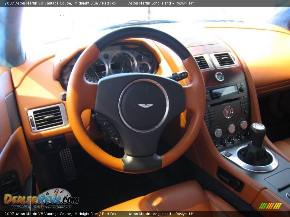2007 Aston Martin V8 Vantage Coupe Midnight Blue / Red Fox Photo #23