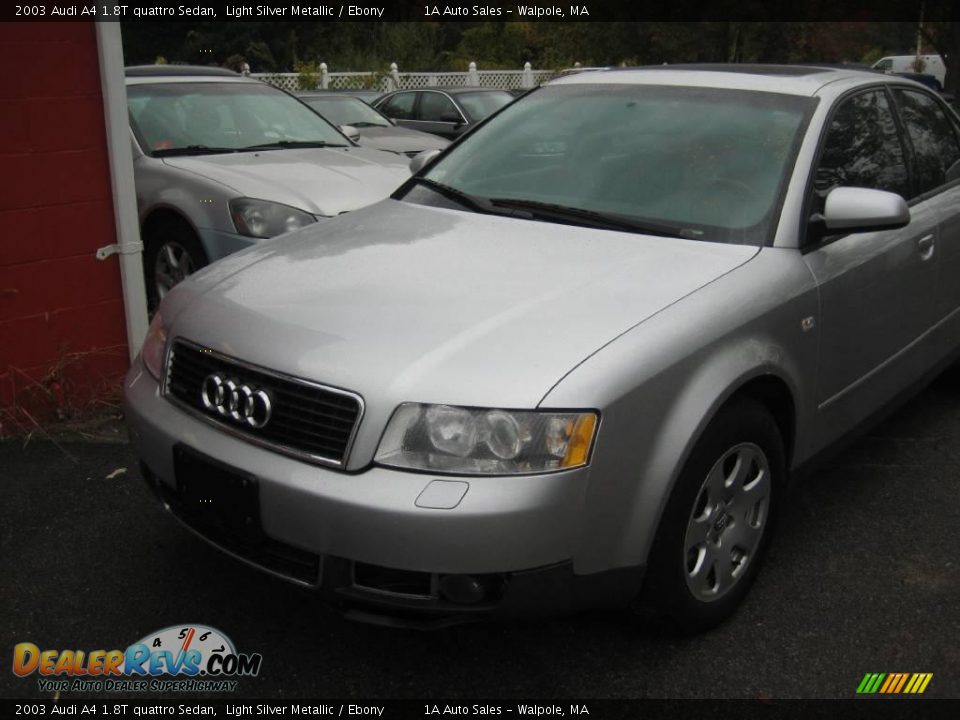 2003 Audi A4 1.8T quattro Sedan Light Silver Metallic / Ebony Photo #7