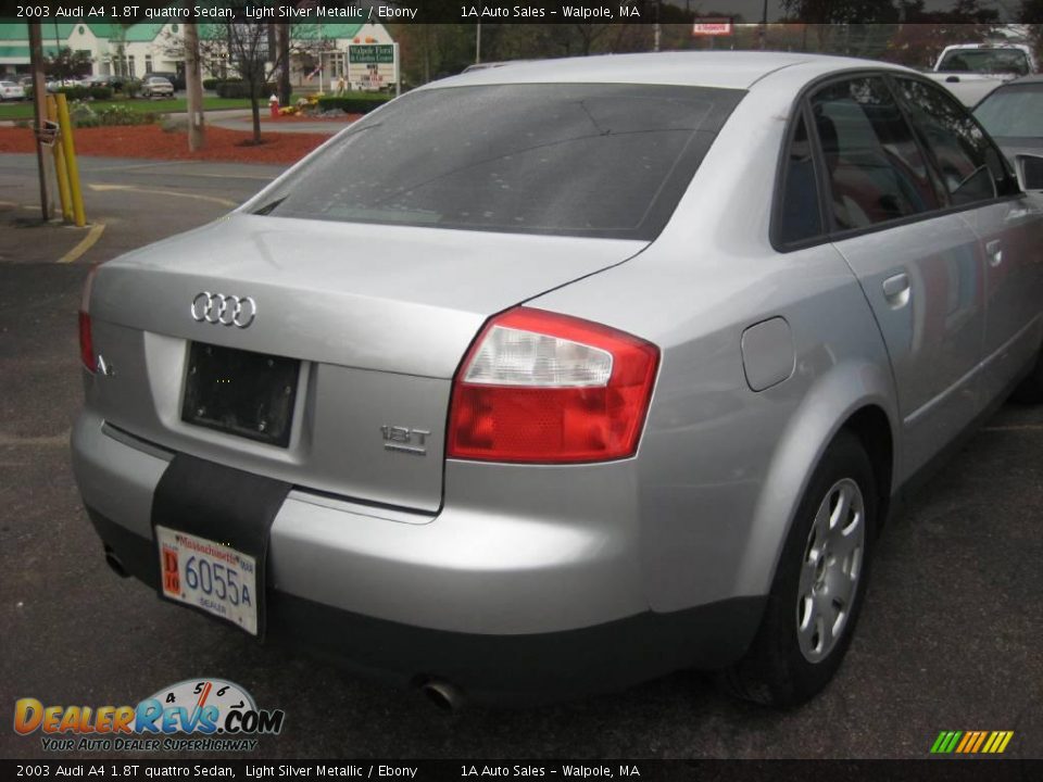 2003 Audi A4 1.8T quattro Sedan Light Silver Metallic / Ebony Photo #13