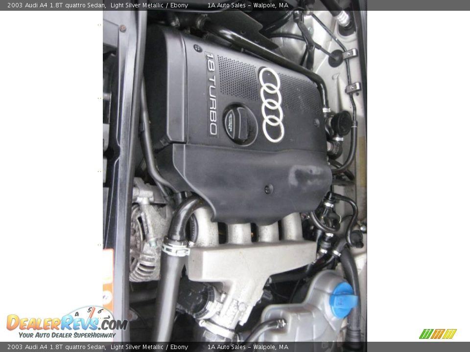 2003 Audi A4 1.8T quattro Sedan Light Silver Metallic / Ebony Photo #19