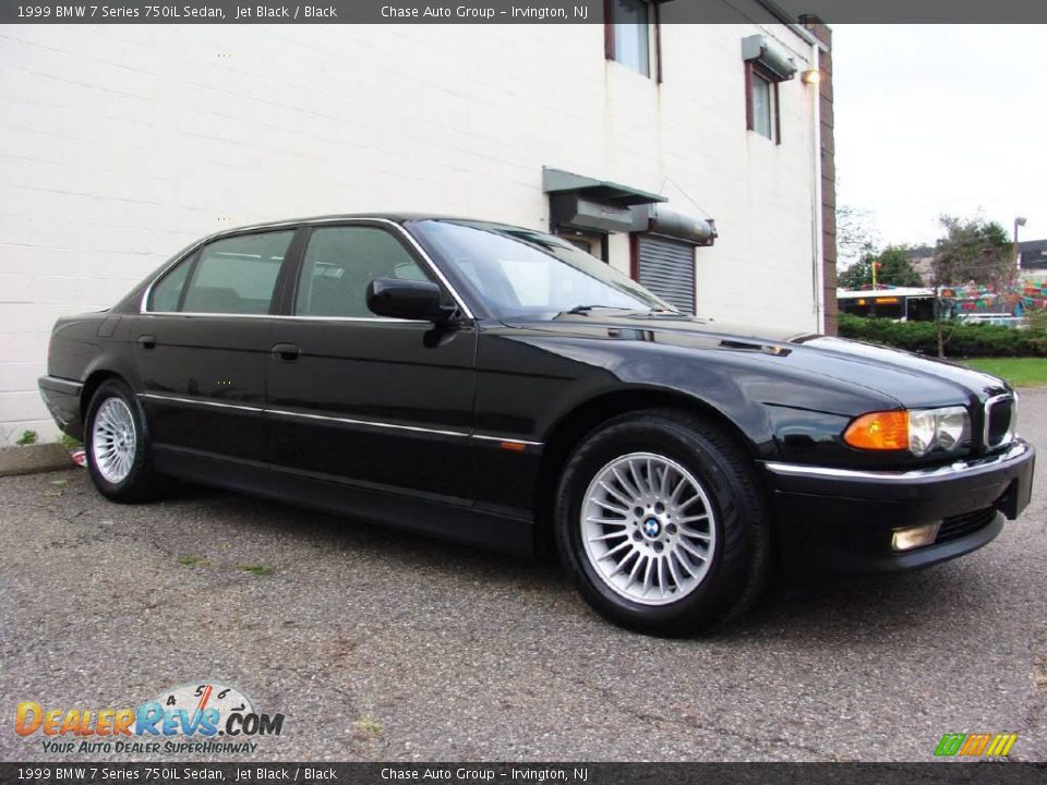 1999 BMW 7 Series 750iL Sedan Jet Black / Black Photo #6