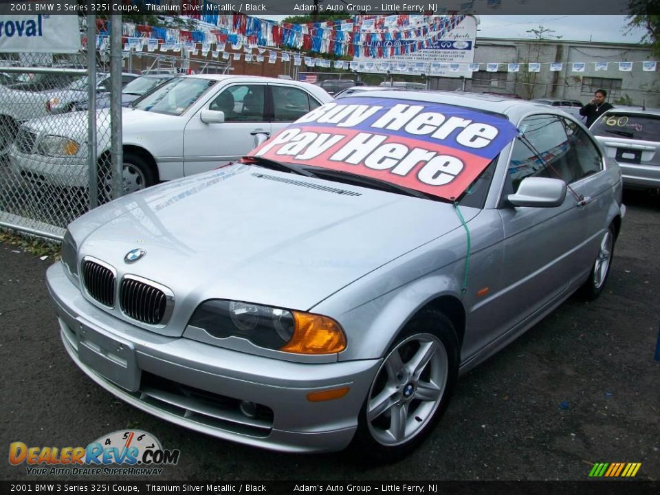 2001 BMW 3 Series 325i Coupe Titanium Silver Metallic / Black Photo #1