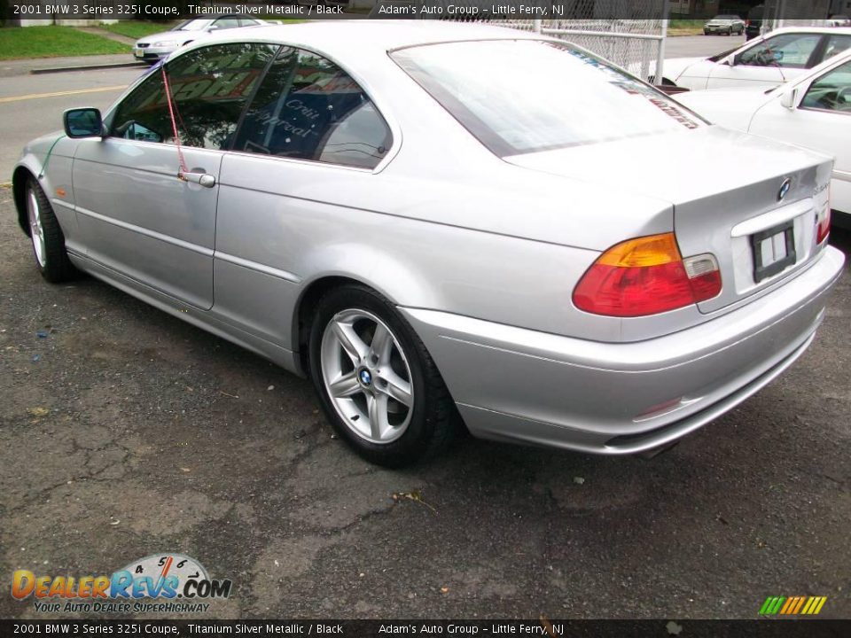 2001 BMW 3 Series 325i Coupe Titanium Silver Metallic / Black Photo #4