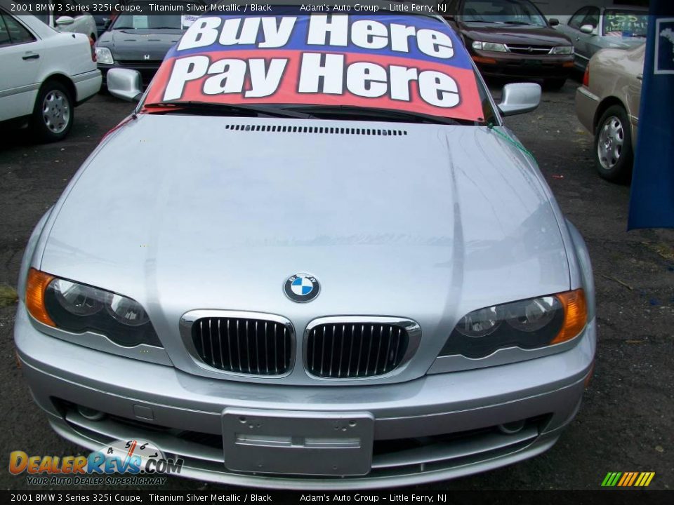 2001 BMW 3 Series 325i Coupe Titanium Silver Metallic / Black Photo #5