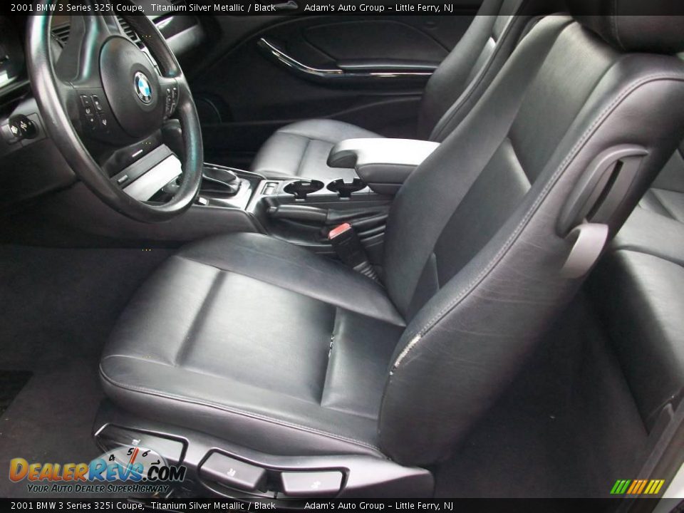 2001 BMW 3 Series 325i Coupe Titanium Silver Metallic / Black Photo #10
