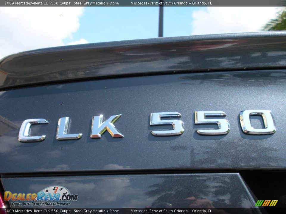 2009 Mercedes-Benz CLK 550 Coupe Steel Grey Metallic / Stone Photo #9
