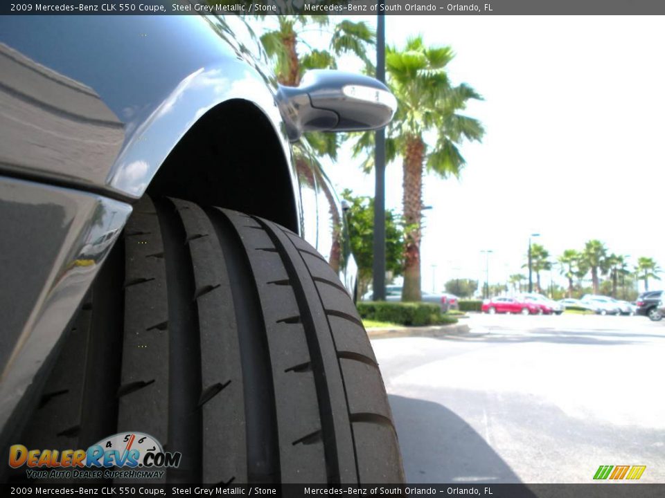 2009 Mercedes-Benz CLK 550 Coupe Steel Grey Metallic / Stone Photo #10