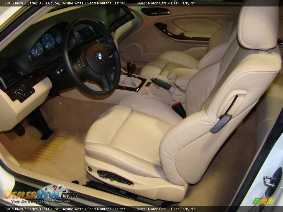 2006 BMW 3 Series 325i Coupe Alpine White / Sand Montana Leather Photo #8