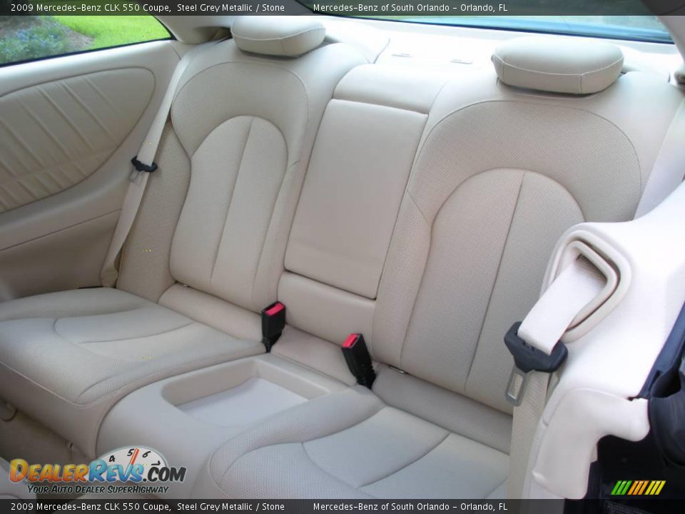 2009 Mercedes-Benz CLK 550 Coupe Steel Grey Metallic / Stone Photo #13