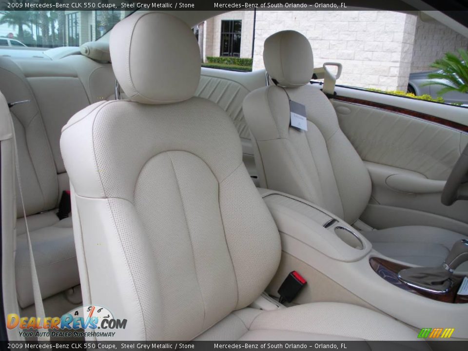 2009 Mercedes-Benz CLK 550 Coupe Steel Grey Metallic / Stone Photo #15