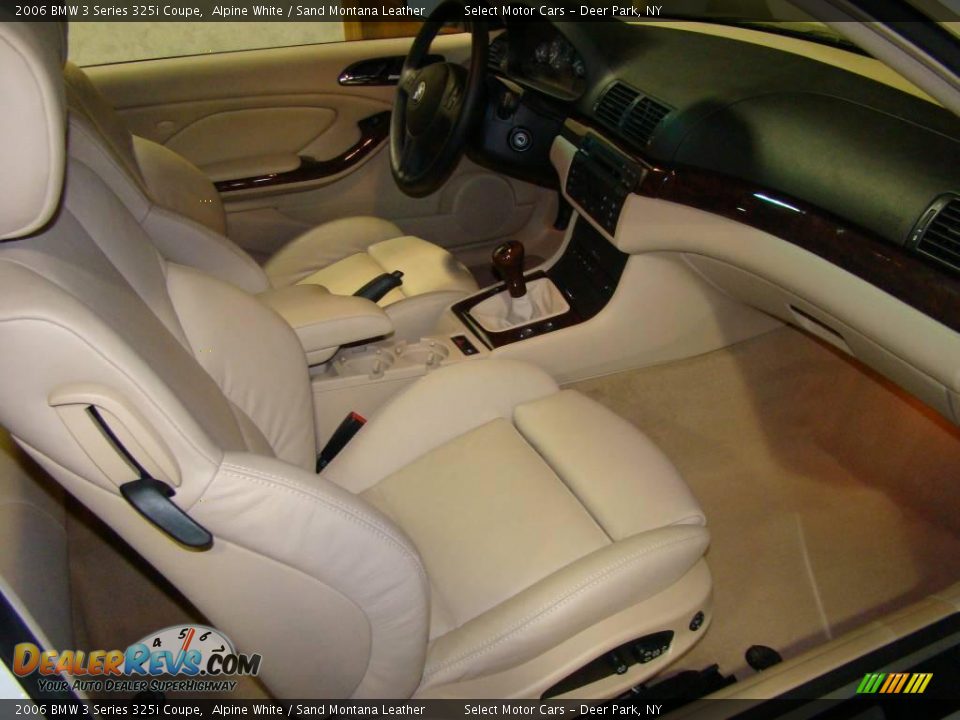 2006 BMW 3 Series 325i Coupe Alpine White / Sand Montana Leather Photo #11