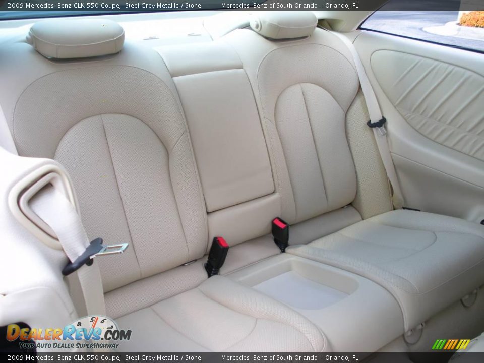 2009 Mercedes-Benz CLK 550 Coupe Steel Grey Metallic / Stone Photo #16