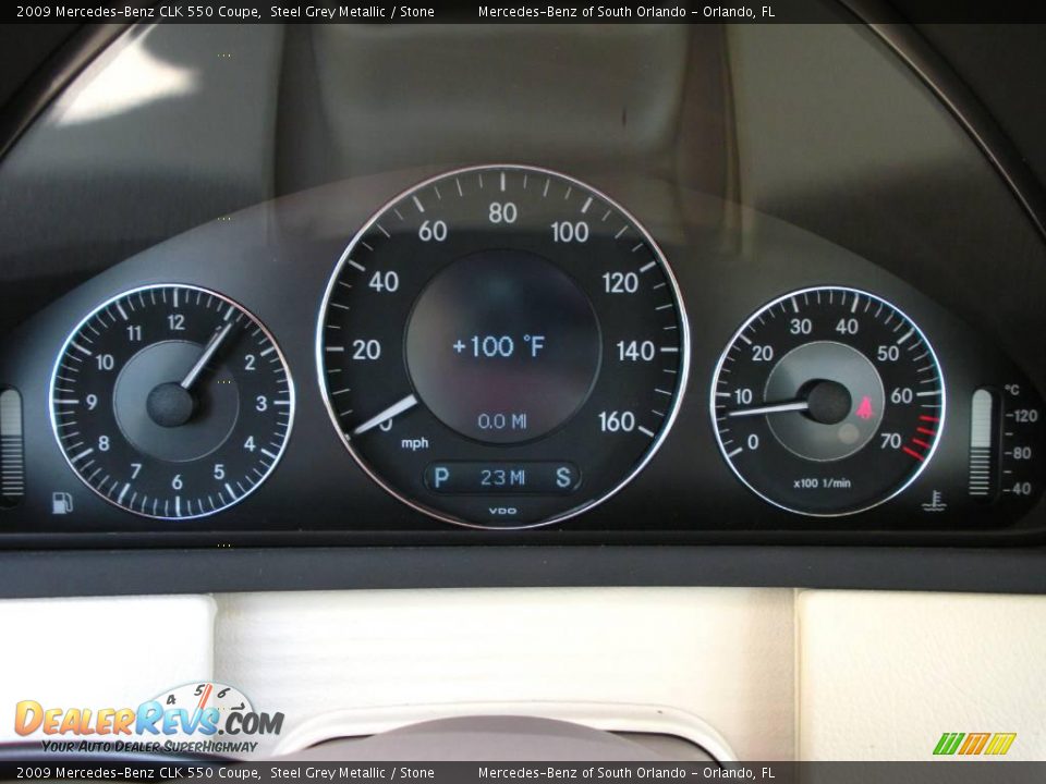 2009 Mercedes-Benz CLK 550 Coupe Steel Grey Metallic / Stone Photo #20