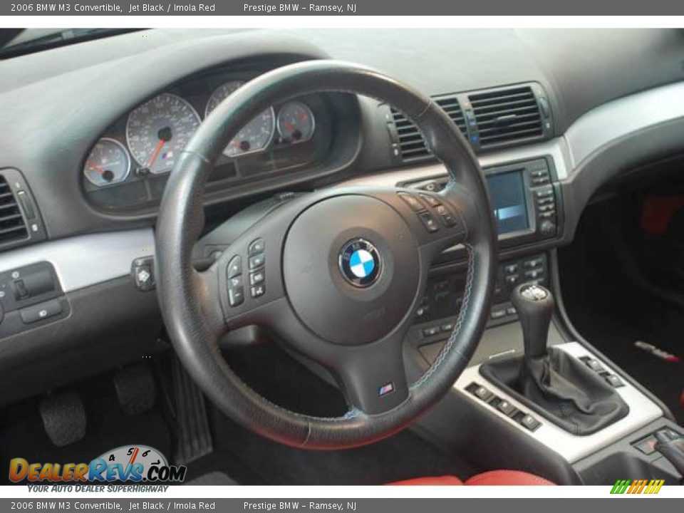 2006 BMW M3 Convertible Jet Black / Imola Red Photo #6