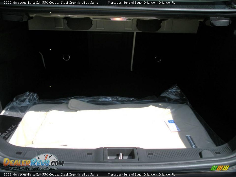 2009 Mercedes-Benz CLK 550 Coupe Steel Grey Metallic / Stone Photo #23