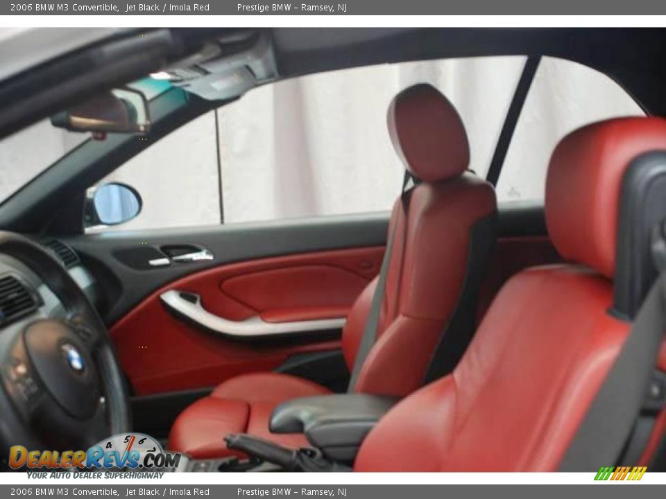 2006 BMW M3 Convertible Jet Black / Imola Red Photo #7