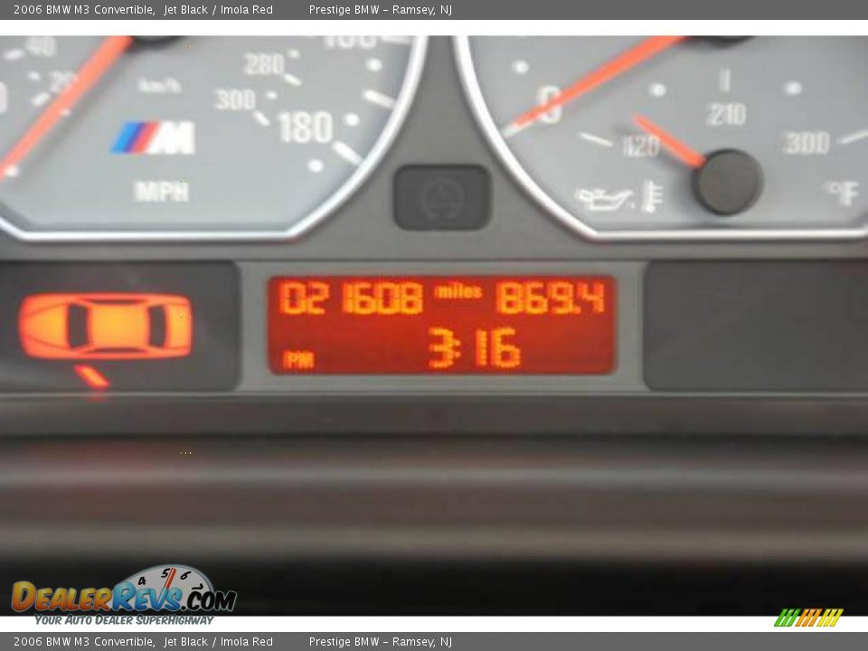 2006 BMW M3 Convertible Jet Black / Imola Red Photo #11