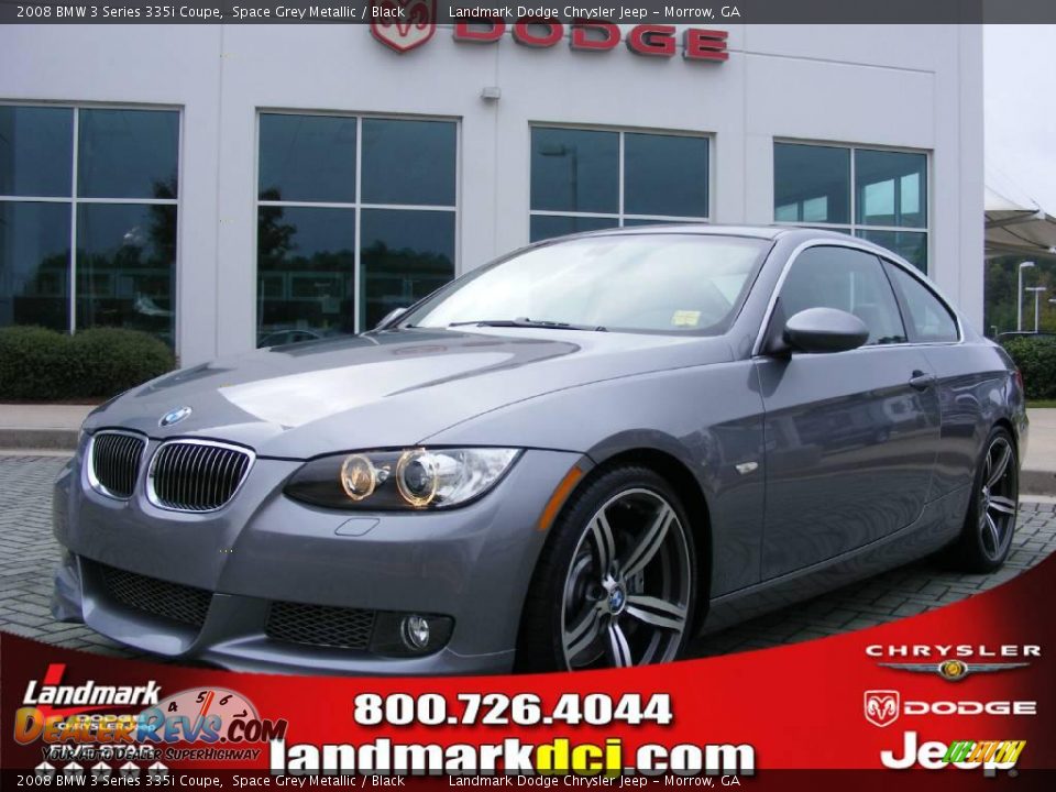2008 BMW 3 Series 335i Coupe Space Grey Metallic / Black Photo #1