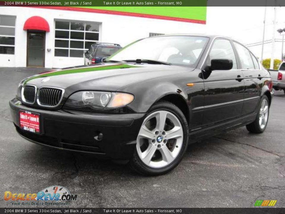 2004 BMW 3 Series 330xi Sedan Jet Black / Sand Photo #1