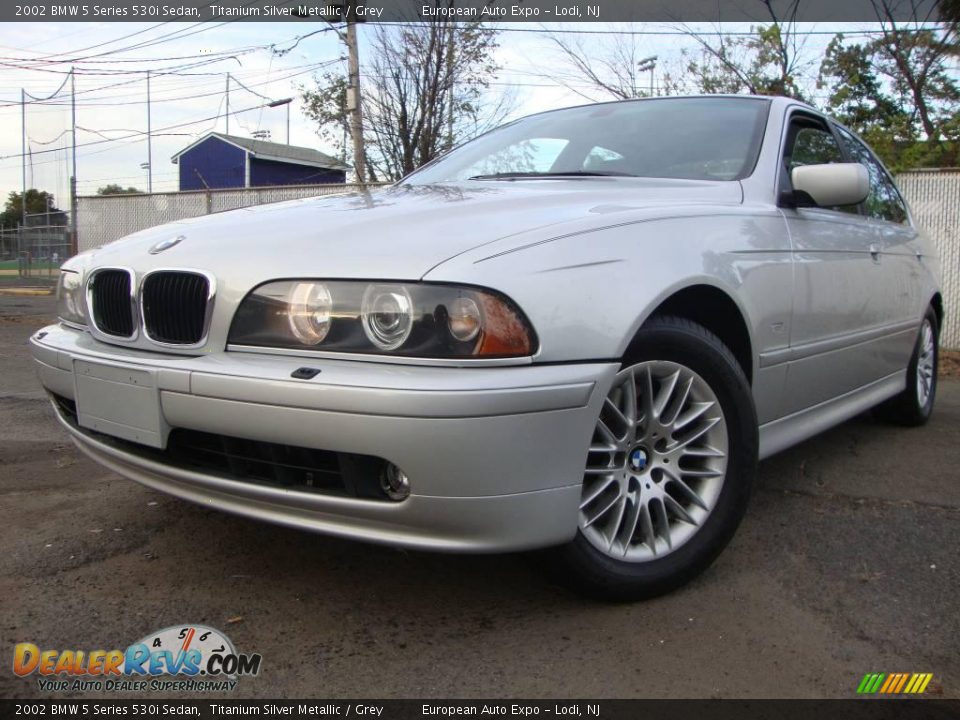 2002 BMW 5 Series 530i Sedan Titanium Silver Metallic / Grey Photo #1