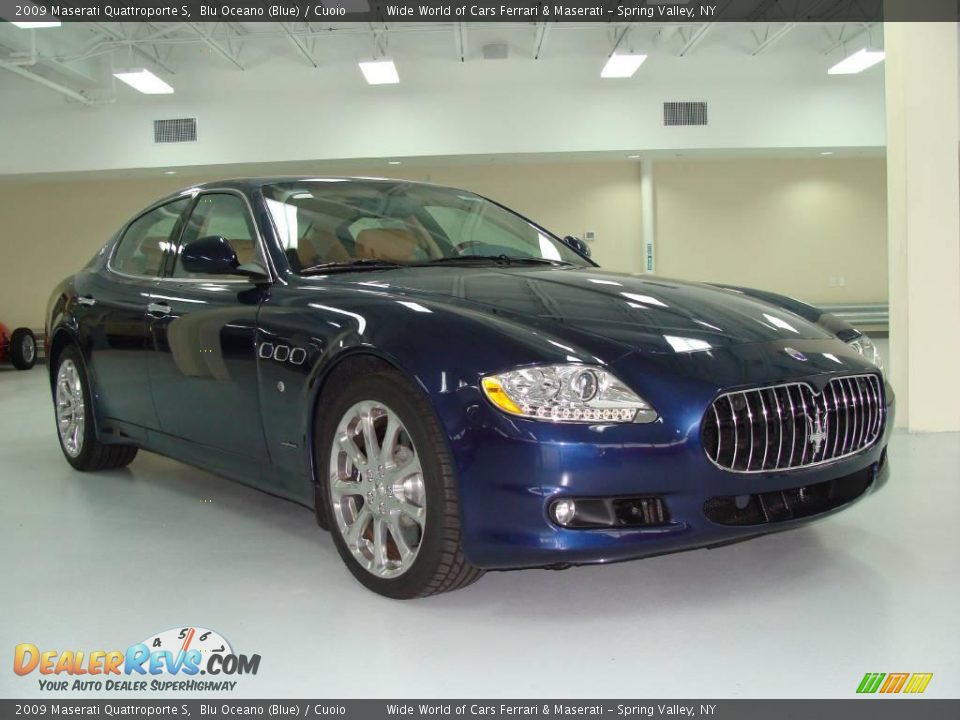 2009 Maserati Quattroporte S Blu Oceano (Blue) / Cuoio Photo #1