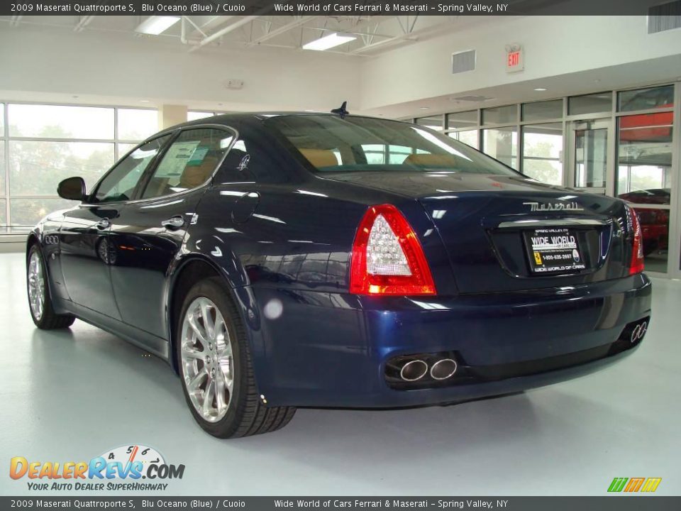 2009 Maserati Quattroporte S Blu Oceano (Blue) / Cuoio Photo #6